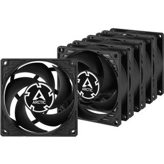 ARCTIC COOLING P8 Case Fan 80mm w/ PWM control and PST cable 5 pack Black