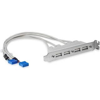 StarTech.com 4 Port USB A Female Slot Plate Adapter