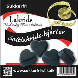 Coala&#39;s Naturprodukter Sukkerfri Saltlakridshjerter - 90 g.