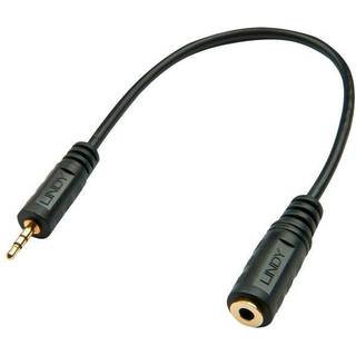 LINDY Audioadapterkabel 2,5M/3,5F  20cm-Kabel 2,5mm M/3,5mm F