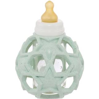 Hevea 2-i-1 Baby Glasflaske med Star Ball Cover - Grøn