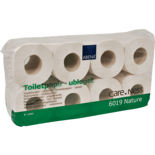 Abena toiletpapir 2-lags natur 8 rl/pk