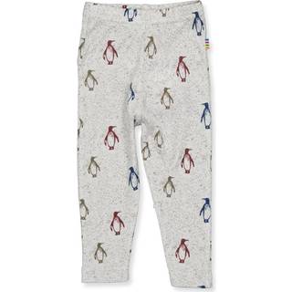 Leggings vaniljefarvet bambus med pingvin print