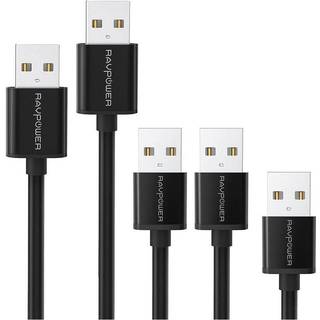 RavPower USB Kabler i Forskellige Længder - Sort