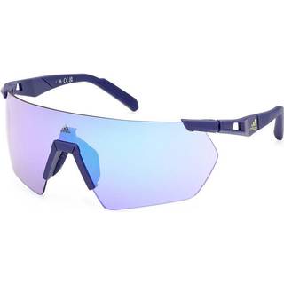 Adidas Sport Mand SP0062 92Z Solbriller Plast Blå Violet Firkantet Spejlet Skygge