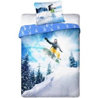 Snowboard Sengetøj 140x200 cm - 100 procent bomuld