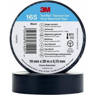 Temflex 165 el-vinyltape 19mm×20m sort