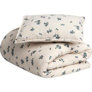 Garbo&Friends Blueberry Muslin sengesæt junior 100x130 cm/35x55 cm