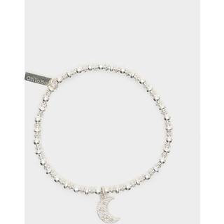 ChloBo Silver Didi Sparkle Starry Moon Bracelet - Silver - 18cm
