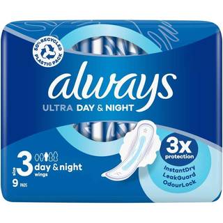 Always Ultra Day & Night Size 3 - 9 stk