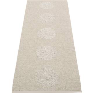 Pappelina Vera 2.0 Tæppe Hør / Stone Metallic 70x200 Cm - Mønstrede tæpper Polyester Linen - V29F720