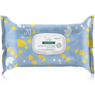 Klorane Bébé Calendula Gentle Cleansing Wipes Mild renseservietter til børn fra fødslen 70 stk. - 70 stk.