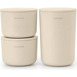 Brabantia ReNew opbevaringskrukker 3-pak Soft Beige