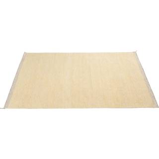 Muuto Ply Uldvtæppe 80x200 Cm t - Ensfarvede tæpper Uld Fra New Zeeland Gul - 18542