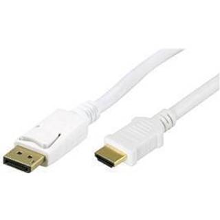 DisplayPort til HDMI kabel 2m (hvid)