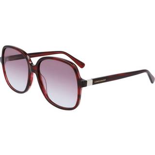 LONGCHAMP Kvinde LO668S 514 Solbriller Plast Havana/Rød Violet Firkantet Normal Skygge