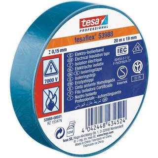 Tesa Isoleringstape PVC, 19 mm x 20 m, blå