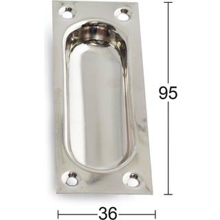 Habo skydedørsskål 7100 95x35 stål forniklet 2stk/pk 17004