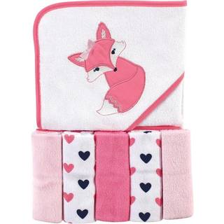 Luvable venner unisex baby hætte håndklæde med fem vaskeklud foxy en størrelse