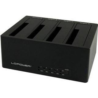 LC POWER LC-Power LC-DOCK-U3-4B, HDD, SSD, SATA, 2.5,3.5"", USB 3.0 Type-A, 5 Gbit/sek., Sort