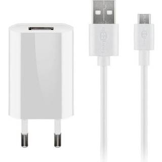 Goobay Micro-USB 5 W oplader + kabel, 1 m, hvid