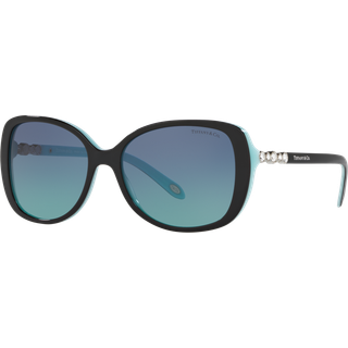 Tiffany Kvinde TF4121B 80559S Solbriller Acetat Sort Blå Firkantet Normal Skygge