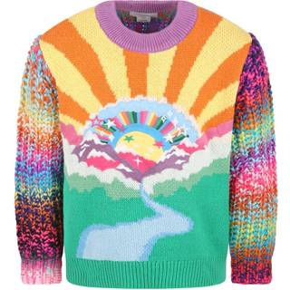 Stella McCartney Kids Patterned striped knit sweater - multicoloured - Y 10