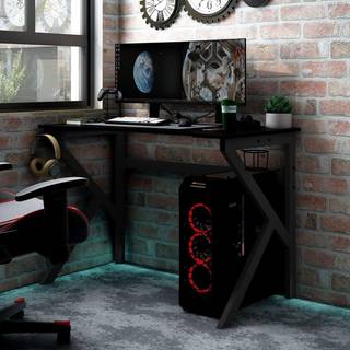 gamerbord 90x60x75 cm K-formede ben sort