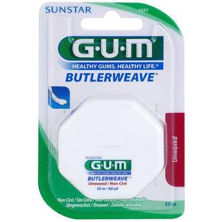 GUM Butlerweave, tandtråd, u/voks, 55 m