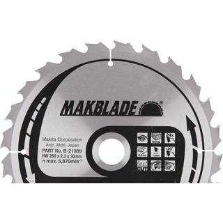 Rundsavsklinge til træ Makita; 260x2,3x30,0 mm; Z24; 20°