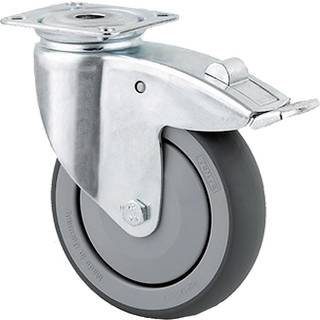 Drejeligt hjul m/ bremse Ø100 mm - maks. 100 kg