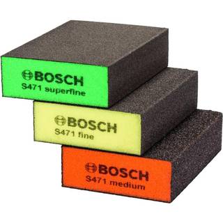 Bosch 3 stk. slibesvampe, flat+edge