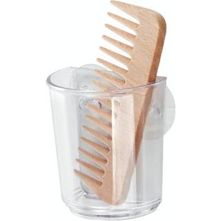 Idesign Plastic Sugtion Tumbler Cup og badev?relsesarrang?r til spejl eller bruseropbevaring - 3 """" X 2 """" X 3,5 """" Ryd