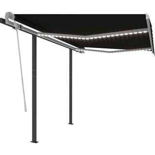 Markise M. Led-Lys 3X2,5 M Manuel Betjening - Antracitgrå / 3 x 2.5 m