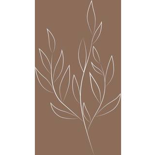 Venture Design Drawed leaf poster 70 x 100 cm Brun