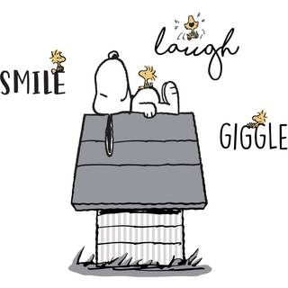 Lams & Ivy Classic Snoopy med Woodstock & Dog House Black/Gray Wall Decals