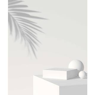Hvid Boks Plakat  - Beige