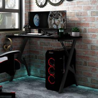gamerbord 90x60x75 cm Y-formede ben sort