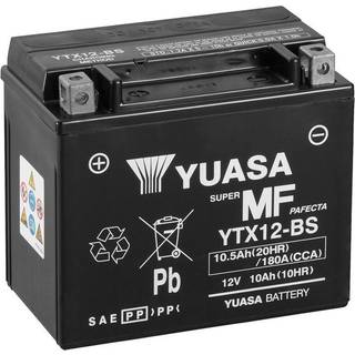 Yuasa YTX12-BS 12V AGM Batteri til Motorcykel