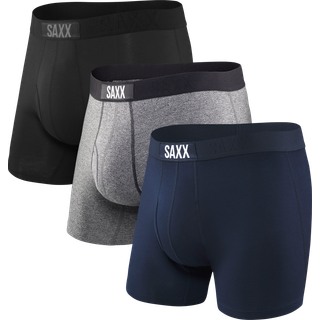Saxx Ultra Super Soft Boxer Brief Fly 3-Pack Syntetisk undertøj Herrer størrelse S farve blå