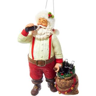 Kurt Adler CC9162 Santa Drinking Coke Ornament 5.5 """"