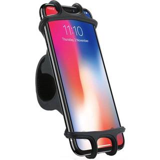 FLOVEME - Cykelholder i silikone til iphone/Smartphone - Sort
