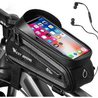 WEST BIKING - Cykeltaske - Vandtæt - Holder til smartphones op til 190*85mm . Sort