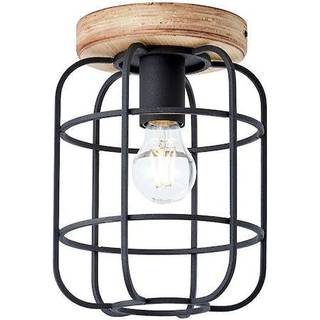 Gwen loftslampe, Ø 20 cm, antikt træ/sort, metal/træ