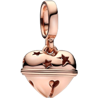 Pandora Festive Bell Dangle Charm - Rose Gold