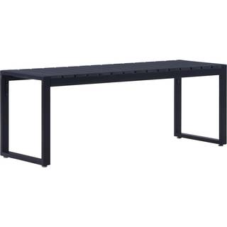havebænk 120,5 cm PS-plade sort