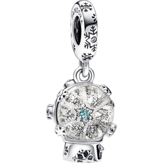 Pandora Snowflake Snowglobe Dangle Charm - Silver