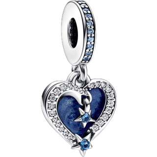 Pandora Celestial Shooting Star Heart Charm - Blue