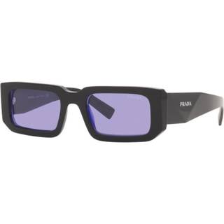 Prada Mand PR 06YS 02Z01O Solbriller Acetat Sort Violet Firkantet Normal
