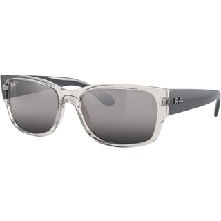 Ray - Ban Unisex RB4388 6647G3 Solbriller Plast Grå Grå Firkantet Polariseret Spejl - Grå